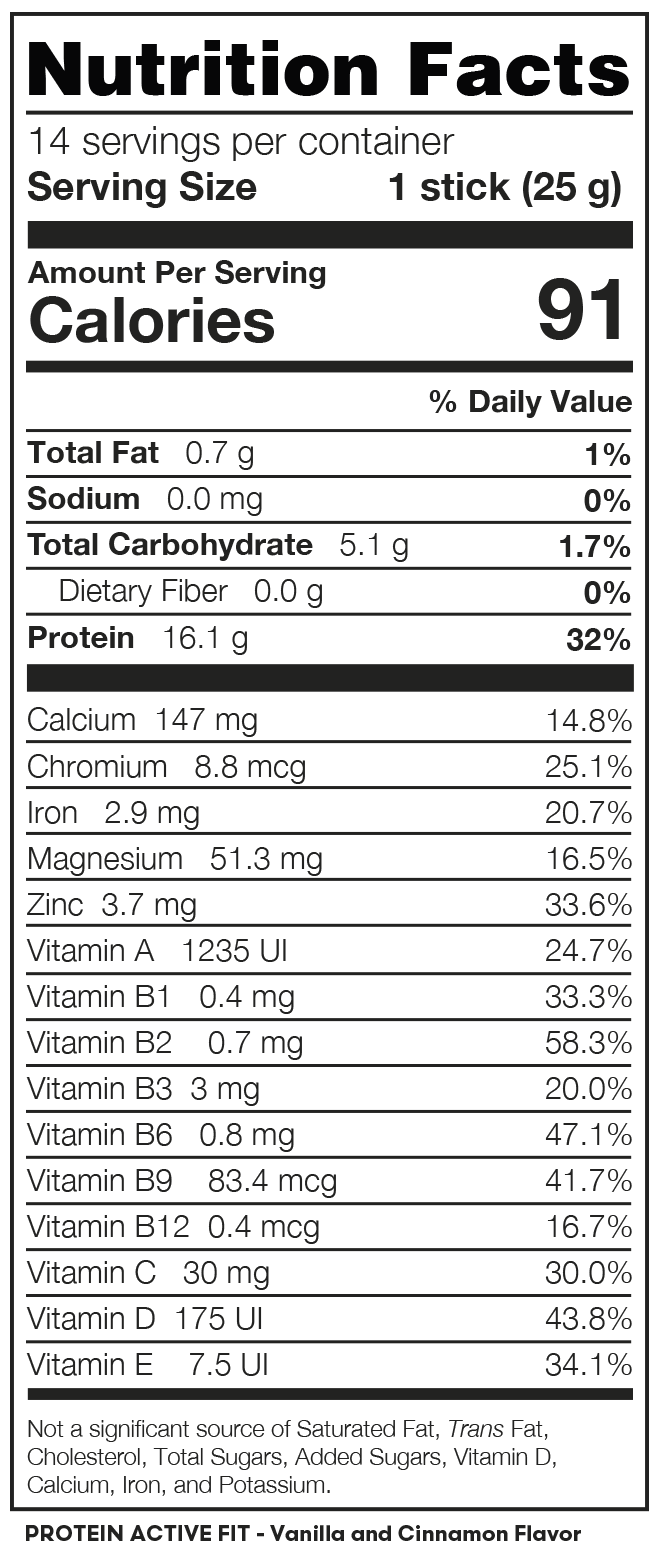 Protein Active Fit- Vanilla & Cinnamon